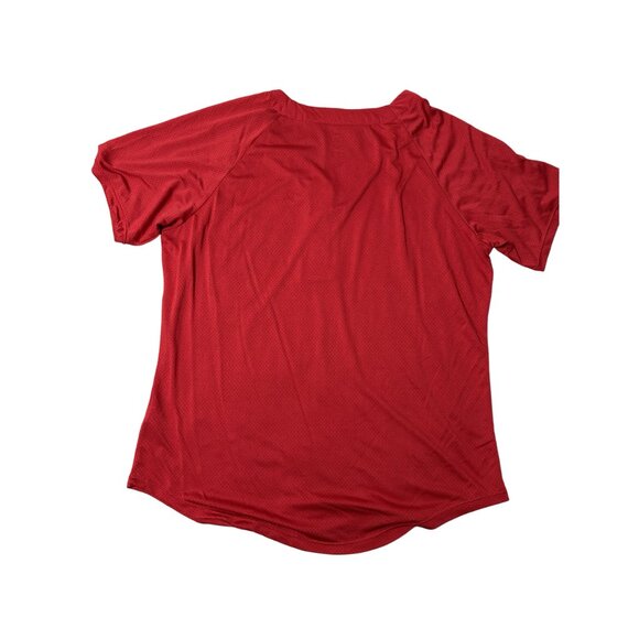 Minnesota Twins Womens Red Henley T-Shirt MLB Genuine Merchandise Size Large - Picture 2 of 8